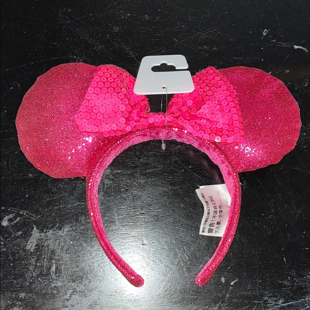 Disney Fuchsia Sequin Mouse Ears Headband